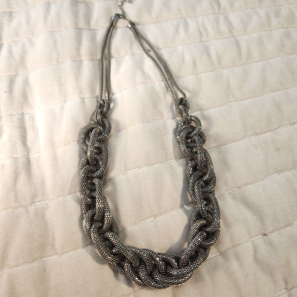 Braided Collar Statement Necklace - image 1